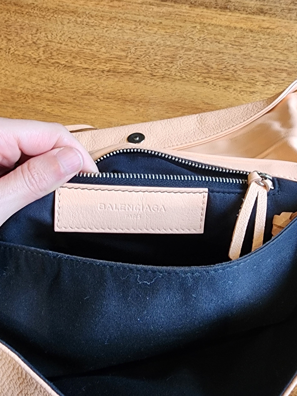 Balenciaga Metallic Edge Classic Envelope Bag Clutch - Pale Pink/Peach - Picture 5 of 16